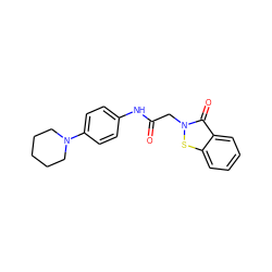 O=C(Cn1sc2ccccc2c1=O)Nc1ccc(N2CCCCC2)cc1 ZINC000169311138