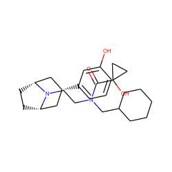 O=C(N(CCN1[C@H]2CC[C@@H]1C[C@H](c1cccc(O)c1)C2)CC1CCCCC1)C1(O)CC1 ZINC000117292269