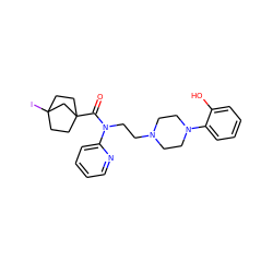 O=C(N(CCN1CCN(c2ccccc2O)CC1)c1ccccn1)C12CCC(I)(CC1)C2 ZINC000071317504