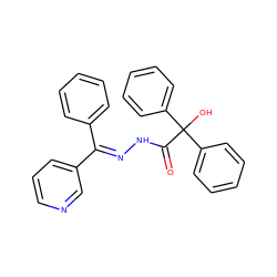 O=C(N/N=C(\c1ccccc1)c1cccnc1)C(O)(c1ccccc1)c1ccccc1 ZINC000004614388