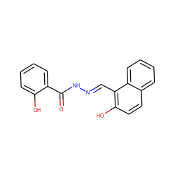 O=C(N/N=C/c1c(O)ccc2ccccc12)c1ccccc1O ZINC000000259636