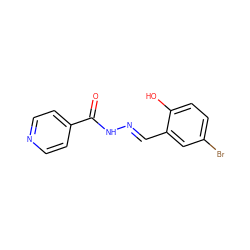 O=C(N/N=C/c1cc(Br)ccc1O)c1ccncc1 ZINC000000061563