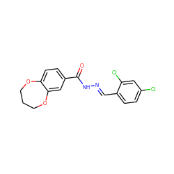 O=C(N/N=C/c1ccc(Cl)cc1Cl)c1ccc2c(c1)OCCCO2 ZINC001772648709