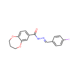 O=C(N/N=C/c1ccc(I)cc1)c1ccc2c(c1)OCCCO2 ZINC001772600013