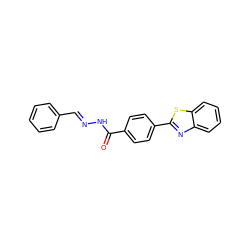 O=C(N/N=C/c1ccccc1)c1ccc(-c2nc3ccccc3s2)cc1 ZINC000299857831