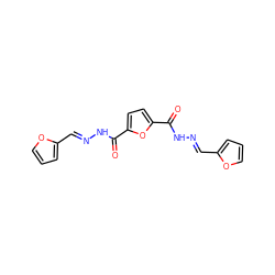 O=C(N/N=C/c1ccco1)c1ccc(C(=O)N/N=C/c2ccco2)o1 ZINC000000370011