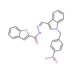 O=C(N/N=C\c1cn(Cc2ccc([N+](=O)[O-])cc2)c2ccccc12)c1cc2ccccc2o1 ZINC000103301019