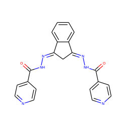 O=C(N/N=C1\C/C(=N\NC(=O)c2ccncc2)c2ccccc21)c1ccncc1 ZINC000004979866