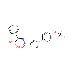 O=C(N[C@@H](C(=O)O)c1ccccc1)c1cc(-c2ccc(OC(F)(F)F)cc2)cs1 ZINC000006744024