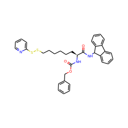 O=C(N[C@@H](CCCCCCSSc1ccccn1)C(=O)NC1c2ccccc2-c2ccccc21)OCc1ccccc1 ZINC000084619828