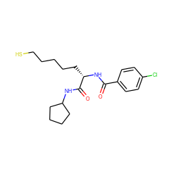 O=C(N[C@@H](CCCCCS)C(=O)NC1CCCC1)c1ccc(Cl)cc1 ZINC000014970004