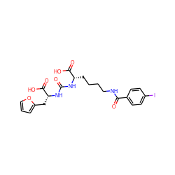 O=C(N[C@@H](CCCCNC(=O)c1ccc(I)cc1)C(=O)O)N[C@H](Cc1ccco1)C(=O)O ZINC000049757096