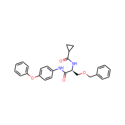 O=C(N[C@@H](COCc1ccccc1)C(=O)Nc1ccc(Oc2ccccc2)cc1)C1CC1 ZINC000084635769