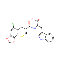 O=C(N[C@@H](Cc1c[nH]c2ccccc12)C(=O)O)[C@@H](CS)Cc1cc2c(cc1Cl)OCO2 ZINC000026383973