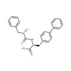 O=C(N[C@@H](Cc1ccc(-c2ccccc2)cc1)C(=O)O)[C@@H](S)Cc1ccccc1 ZINC000027861567