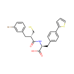 O=C(N[C@@H](Cc1ccc(-c2cccs2)cc1)C(=O)O)[C@@H](CS)Cc1cccc(Br)c1 ZINC000003821421