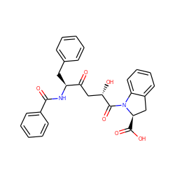 O=C(N[C@@H](Cc1ccccc1)C(=O)C[C@H](O)C(=O)N1c2ccccc2C[C@H]1C(=O)O)c1ccccc1 ZINC000026665279