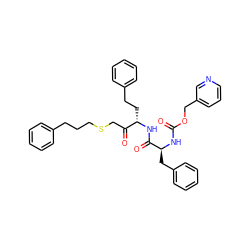 O=C(N[C@@H](Cc1ccccc1)C(=O)N[C@@H](CCc1ccccc1)C(=O)CSCCCc1ccccc1)OCc1cccnc1 ZINC000003955348