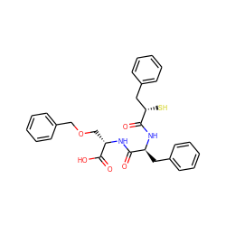 O=C(N[C@@H](Cc1ccccc1)C(=O)N[C@@H](COCc1ccccc1)C(=O)O)[C@@H](S)Cc1ccccc1 ZINC000013747267