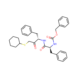 O=C(N[C@@H](Cc1ccccc1)C(=O)N[C@@H](Cc1ccccc1)C(=O)CSC1CCCCC1)OCc1ccccc1 ZINC000027744313