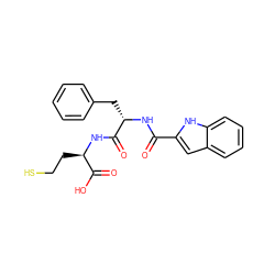 O=C(N[C@@H](Cc1ccccc1)C(=O)N[C@H](CCS)C(=O)O)c1cc2ccccc2[nH]1 ZINC000013739922