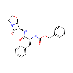 O=C(N[C@@H](Cc1ccccc1)C(=O)N[C@H]1C(=O)N2CCO[C@@H]12)OCc1ccccc1 ZINC000001545922