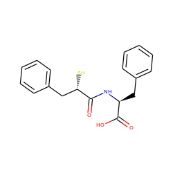 O=C(N[C@@H](Cc1ccccc1)C(=O)O)[C@@H](S)Cc1ccccc1 ZINC000013747260