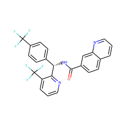 O=C(N[C@@H](c1ccc(C(F)(F)F)cc1)c1ncccc1C(F)(F)F)c1ccc2cccnc2c1 ZINC000215535369