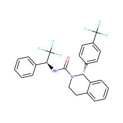 O=C(N[C@@H](c1ccccc1)C(F)(F)F)N1CCc2ccccc2[C@H]1c1ccc(C(F)(F)F)cc1 ZINC000169311636