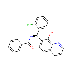 O=C(N[C@@H](c1ccccc1Cl)c1ccc2cccnc2c1O)c1ccccc1 ZINC000001219060