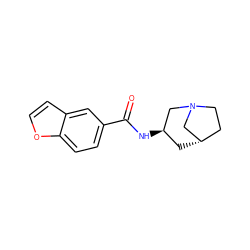 O=C(N[C@@H]1C[C@H]2CCN(C2)C1)c1ccc2occc2c1 ZINC000029043106