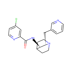 O=C(N[C@@H]1C2CCN(CC2)[C@H]1Cc1cccnc1)c1cc(Cl)ccn1 ZINC000095575099