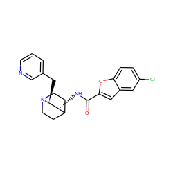 O=C(N[C@@H]1C2CCN(CC2)[C@H]1Cc1cccnc1)c1cc2cc(Cl)ccc2o1 ZINC000095573848