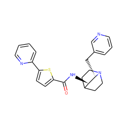 O=C(N[C@@H]1C2CCN(CC2)[C@H]1Cc1cccnc1)c1ccc(-c2ccccn2)s1 ZINC000035848117