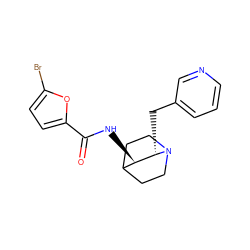 O=C(N[C@@H]1C2CCN(CC2)[C@H]1Cc1cccnc1)c1ccc(Br)o1 ZINC000095576262