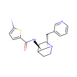 O=C(N[C@@H]1C2CCN(CC2)[C@H]1Cc1cccnc1)c1ccc(I)s1 ZINC000095572694