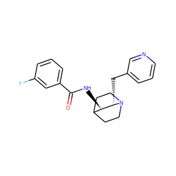 O=C(N[C@@H]1C2CCN(CC2)[C@H]1Cc1cccnc1)c1cccc(F)c1 ZINC000095575185