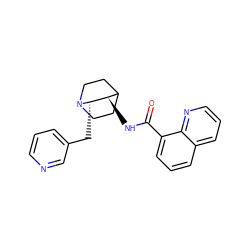 O=C(N[C@@H]1C2CCN(CC2)[C@H]1Cc1cccnc1)c1cccc2cccnc12 ZINC000095577584