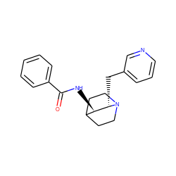 O=C(N[C@@H]1C2CCN(CC2)[C@H]1Cc1cccnc1)c1ccccc1 ZINC000035824292