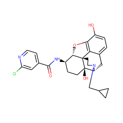 O=C(N[C@@H]1CC[C@@]2(O)[C@H]3Cc4ccc(O)c5c4[C@@]2(CCN3CC2CC2)[C@H]1O5)c1ccnc(Cl)c1 ZINC000072106810