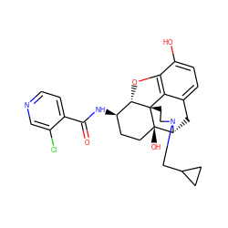 O=C(N[C@@H]1CC[C@@]2(O)[C@H]3Cc4ccc(O)c5c4[C@@]2(CCN3CC2CC2)[C@H]1O5)c1ccncc1Cl ZINC000072105994