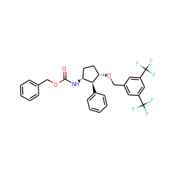 O=C(N[C@@H]1CC[C@H](OCc2cc(C(F)(F)F)cc(C(F)(F)F)c2)[C@H]1c1ccccc1)OCc1ccccc1 ZINC000036324261