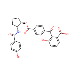 O=C(N[C@@H]1CCC[C@H]1OC(=O)c1ccc(C(=O)c2c(O)cccc2C(=O)O)cc1)c1ccc(O)cc1 ZINC000013474181