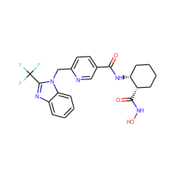 O=C(N[C@@H]1CCCC[C@@H]1C(=O)NO)c1ccc(Cn2c(C(F)(F)F)nc3ccccc32)nc1 ZINC000072127911