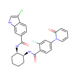 O=C(N[C@@H]1CCCC[C@@H]1NC(=O)c1ccc(-n2ccccc2=O)cc1F)c1ccc2c(Cl)c[nH]c2c1 ZINC000028822940