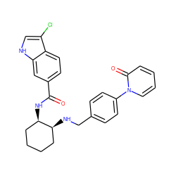 O=C(N[C@@H]1CCCC[C@@H]1NCc1ccc(-n2ccccc2=O)cc1)c1ccc2c(Cl)c[nH]c2c1 ZINC000028822939