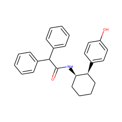 O=C(N[C@@H]1CCCC[C@@H]1c1ccc(O)cc1)C(c1ccccc1)c1ccccc1 ZINC000013755686