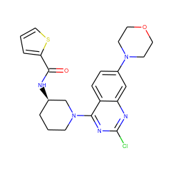 O=C(N[C@@H]1CCCN(c2nc(Cl)nc3cc(N4CCOCC4)ccc23)C1)c1cccs1 ZINC000224358068