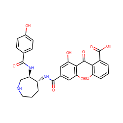 O=C(N[C@@H]1CCCNC[C@H]1NC(=O)c1ccc(O)cc1)c1cc(O)c(C(=O)c2c(O)cccc2C(=O)O)c(O)c1 ZINC000026147766