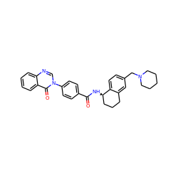 O=C(N[C@@H]1CCCc2cc(CN3CCCCC3)ccc21)c1ccc(-n2cnc3ccccc3c2=O)cc1 ZINC000072128547